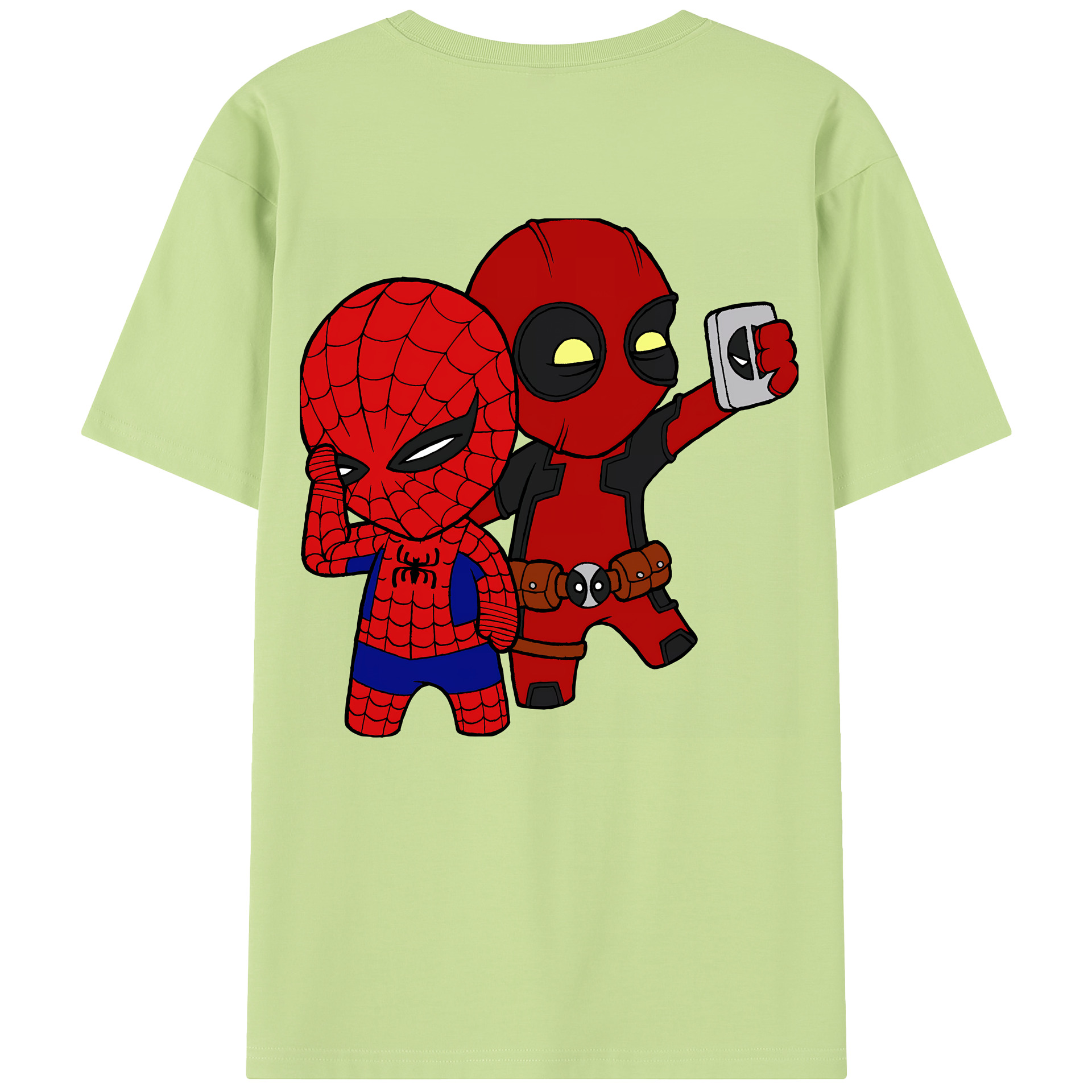 （画像用） Deadpool デッドプール 綿100％半袖Tシャツ（背面プリント）